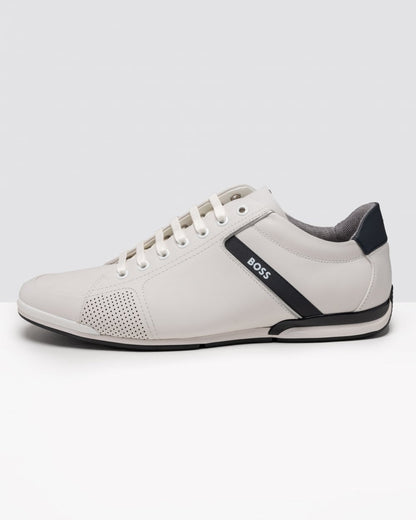 BOSS Green Saturn Leather Lux Low Profile Mens Trainers
