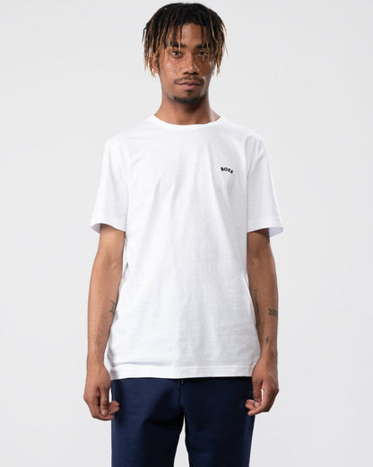 BOSS Green Mens Curved Logo T-Shirt
