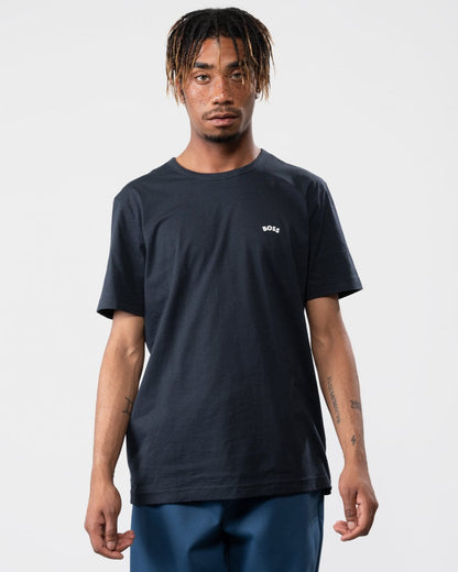 BOSS Green Mens Curved Logo T-Shirt