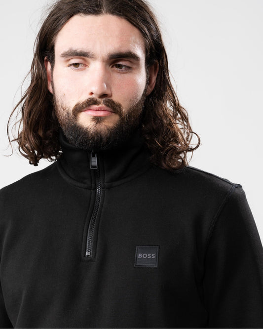 BOSS Orange Zetrust Mens 1/4 Zip Sweatshirt - Black 001