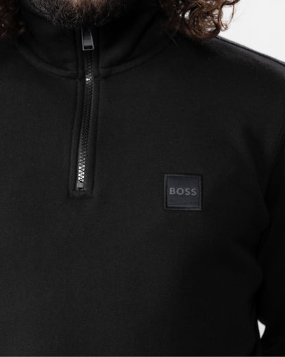 BOSS Orange Zetrust Mens 1/4 Zip Sweatshirt - Black 001