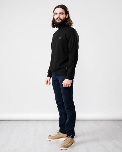 BOSS Orange Zetrust Mens 1/4 Zip Sweatshirt - Black 001
