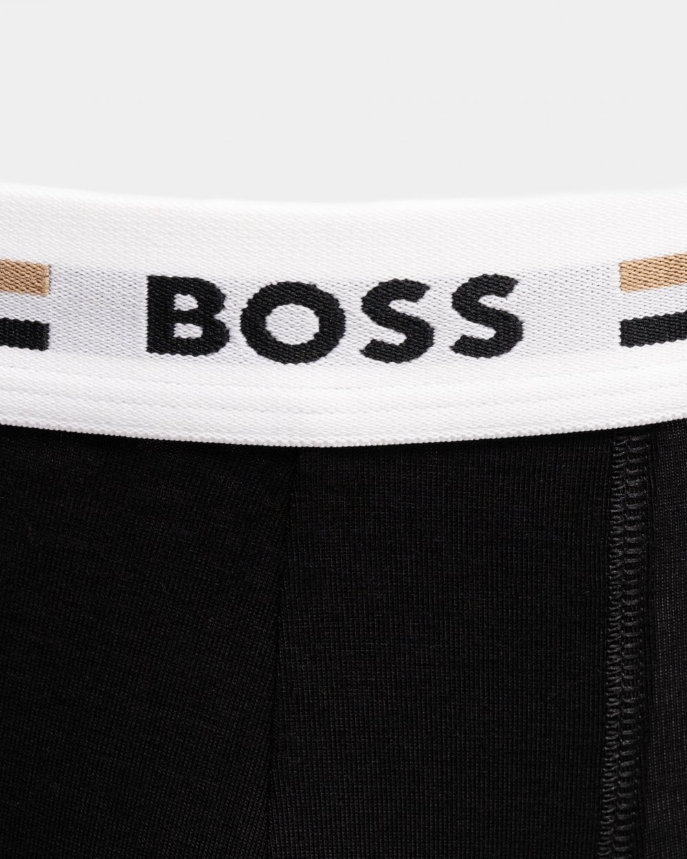 BOSS Orange Revive Mens 3-Pack Soft-Touch Stretch Trunks With Logo Waistbands - Black 001