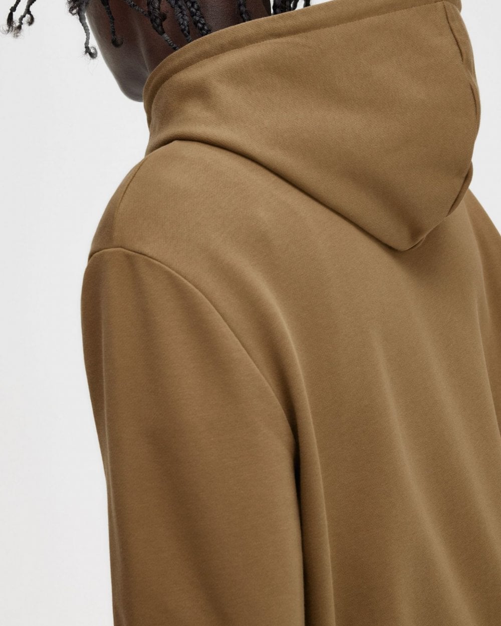 Fred Perry Mens Tipped Hooded Sweatshirt - Shade Stone/Burnt Tobacco U08