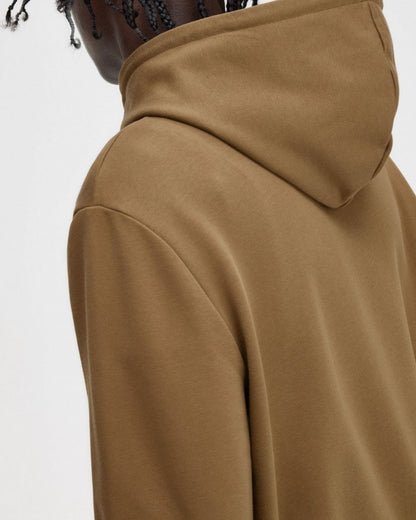 Fred Perry Mens Tipped Hooded Sweatshirt - Shade Stone/Burnt Tobacco U08