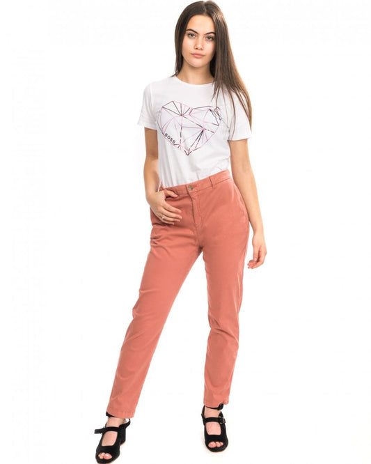 Boss Sachini2-D Womens Trousers - Light/Pastel Red