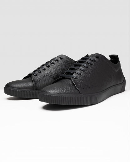 HUGO Zero Tenn Grained Leather Low Top Trainers