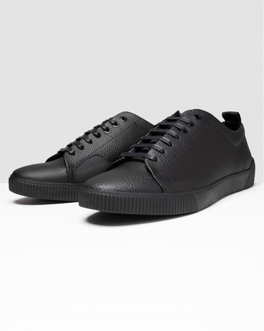 HUGO Zero Tenn Grained Leather Low Top Trainers