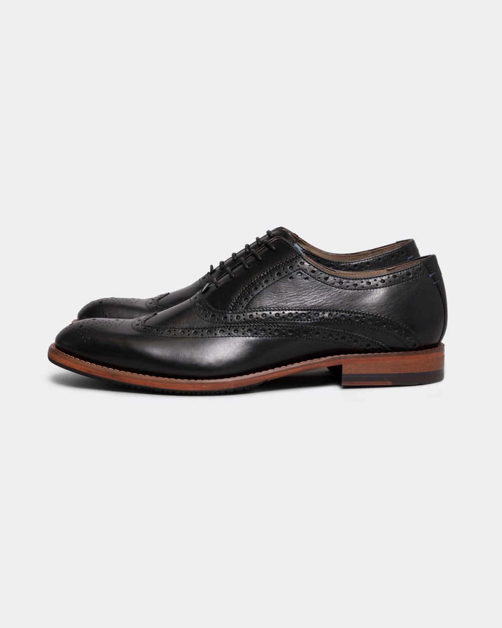 Oliver Sweeney Ledwell Mens Wing Tip Oxford Brogues - Black