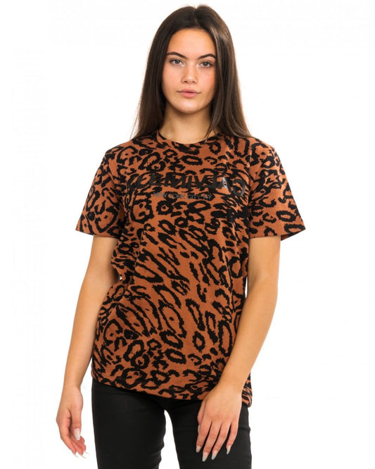 Calvin Klein Wool Jacquard Leopard Womens Tee