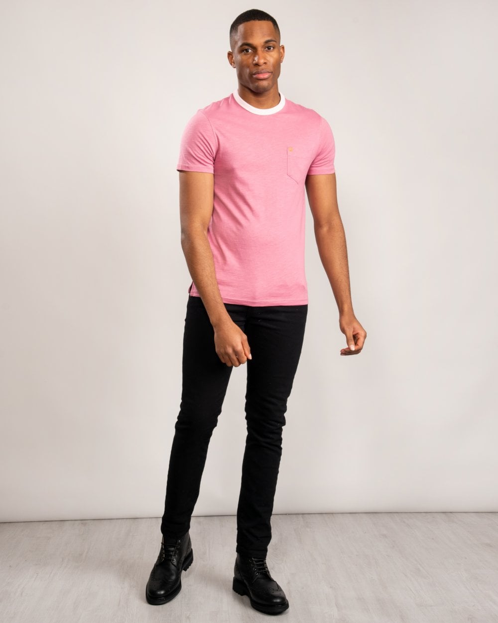 Farah Groove Mens Crew Neck T-Shirt With Chest Pocket