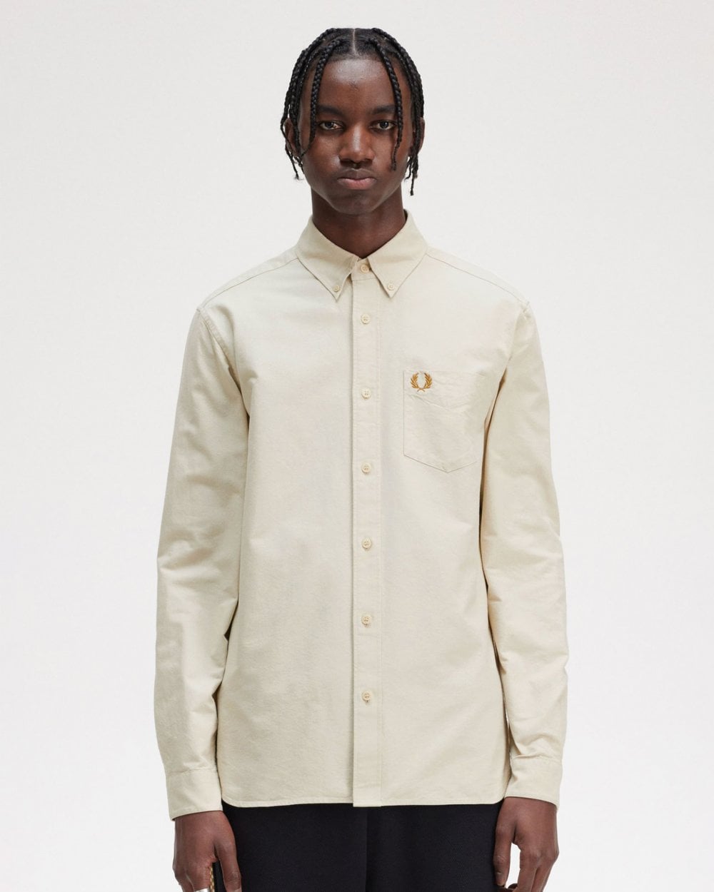 Fred Perry Mens Long Sleeve Oxford Shirt
