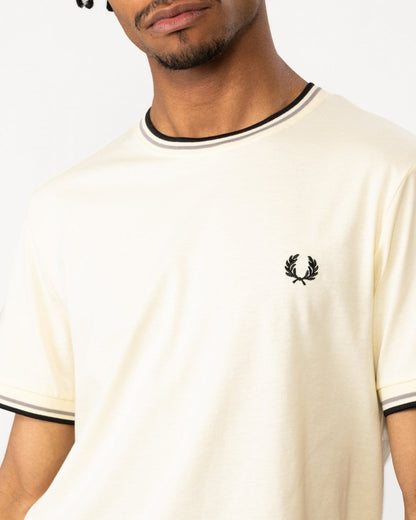 Fred Perry Mens Twin Tipped T-Shirt - Ice Cream R32