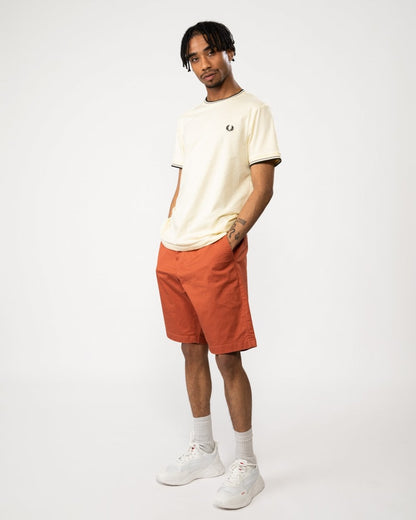 Fred Perry Mens Twin Tipped T-Shirt - Ice Cream R32