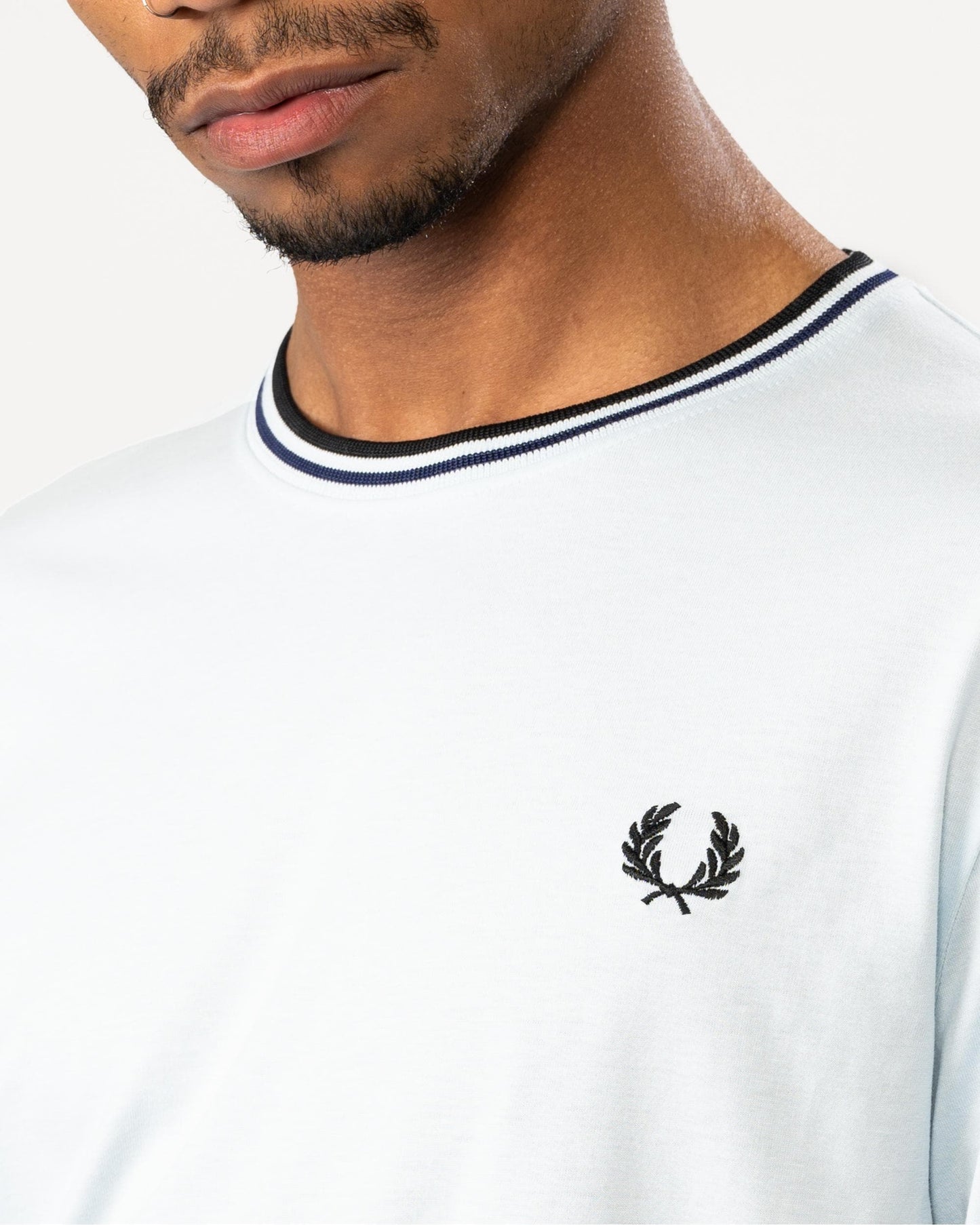 Fred Perry Mens Twin Tipped T-Shirt - Light Ice R30