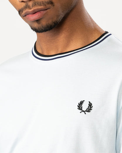 Fred Perry Mens Twin Tipped T-Shirt - Light Ice R30