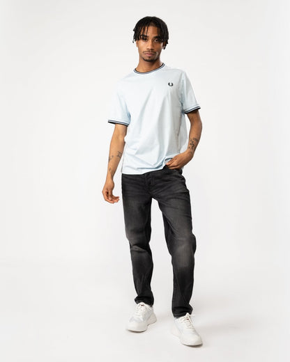 Fred Perry Mens Twin Tipped T-Shirt - Light Ice R30