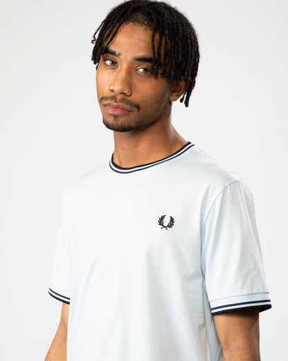 Fred Perry Mens Twin Tipped T-Shirt - Light Ice R30