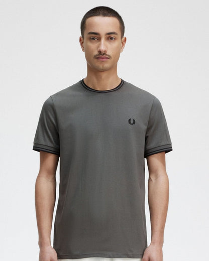 Fred Perry Mens Twin Tipped T-Shirt - Field Green 638