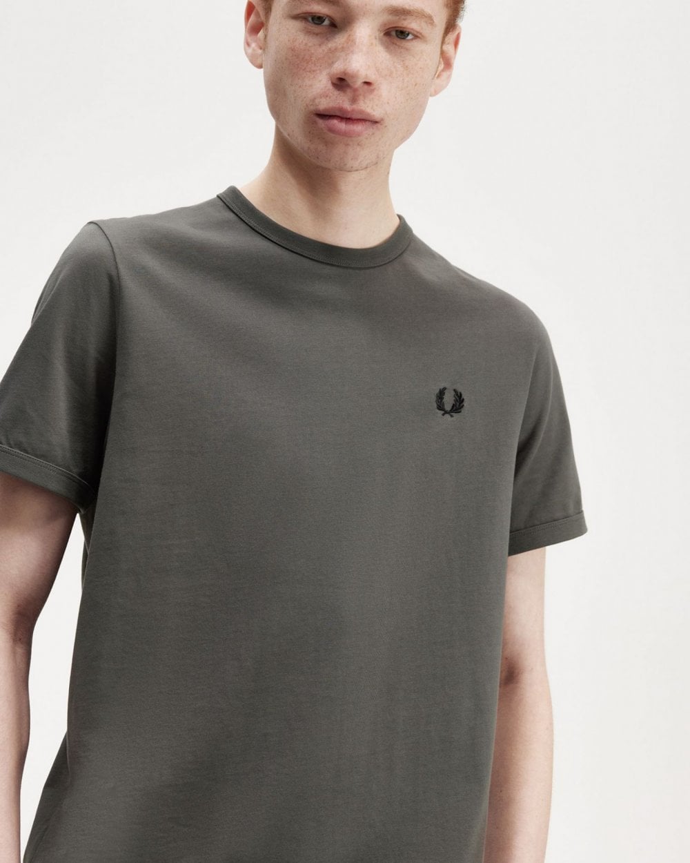 Fred Perry Mens Ringer T-Shirt - Field Green 638