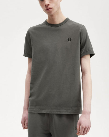 Fred Perry Mens Ringer T-Shirt - Field Green 638