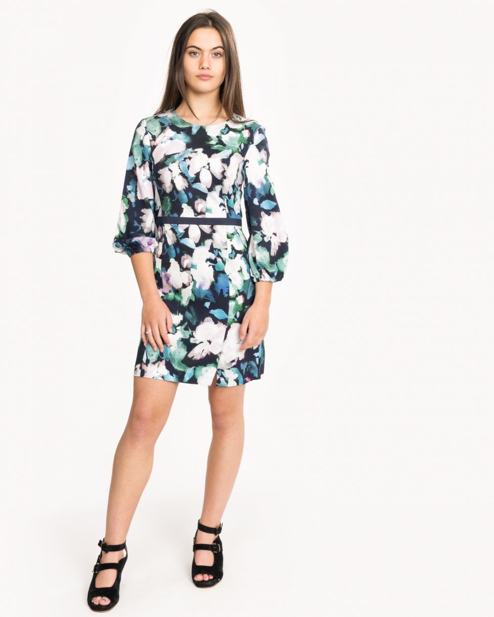 French Connection Dreda Print Flare Womens Dress