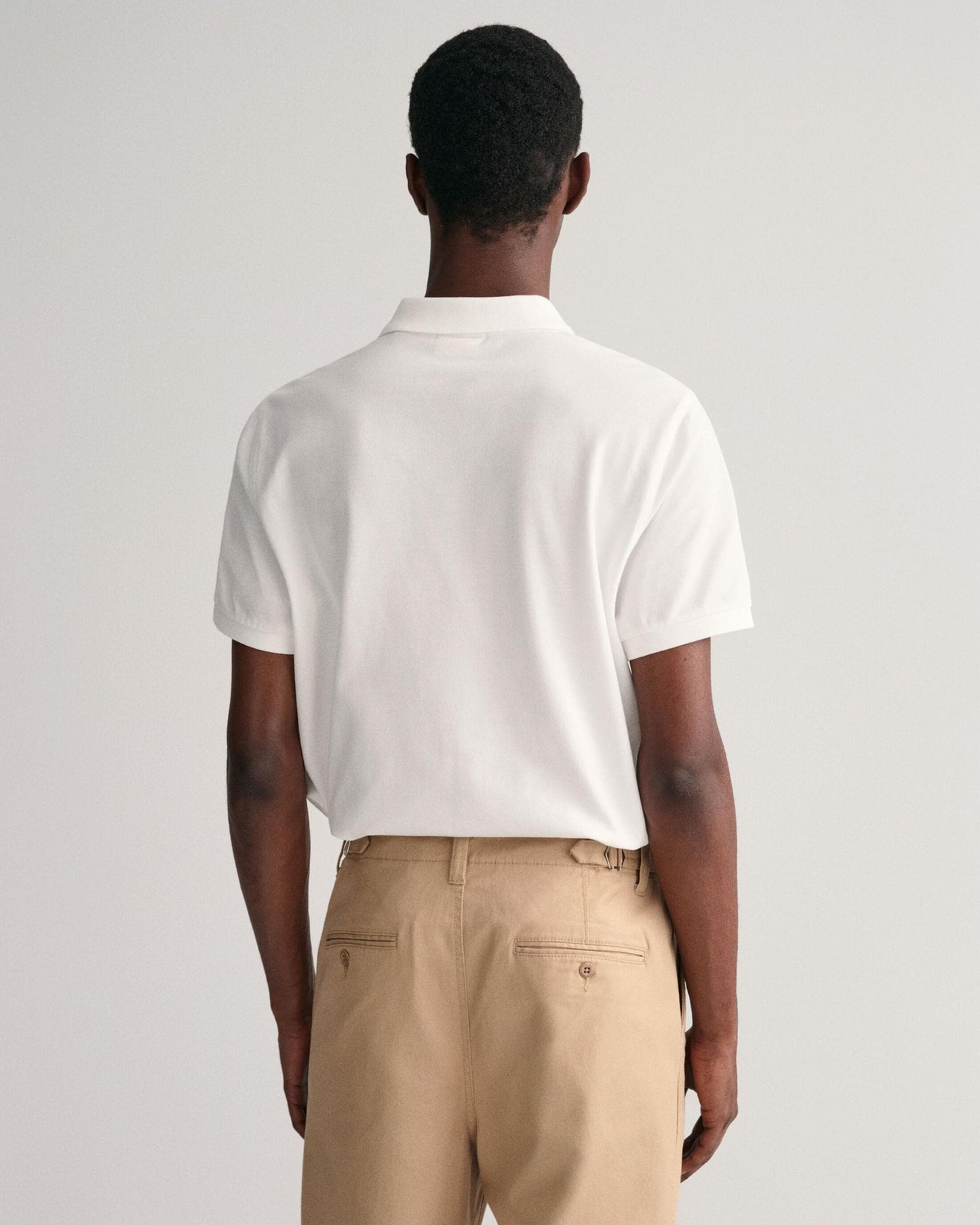 GANT Mens Regular Fit Short Sleeve Shield Logo Pique Polo NOS - 110 White