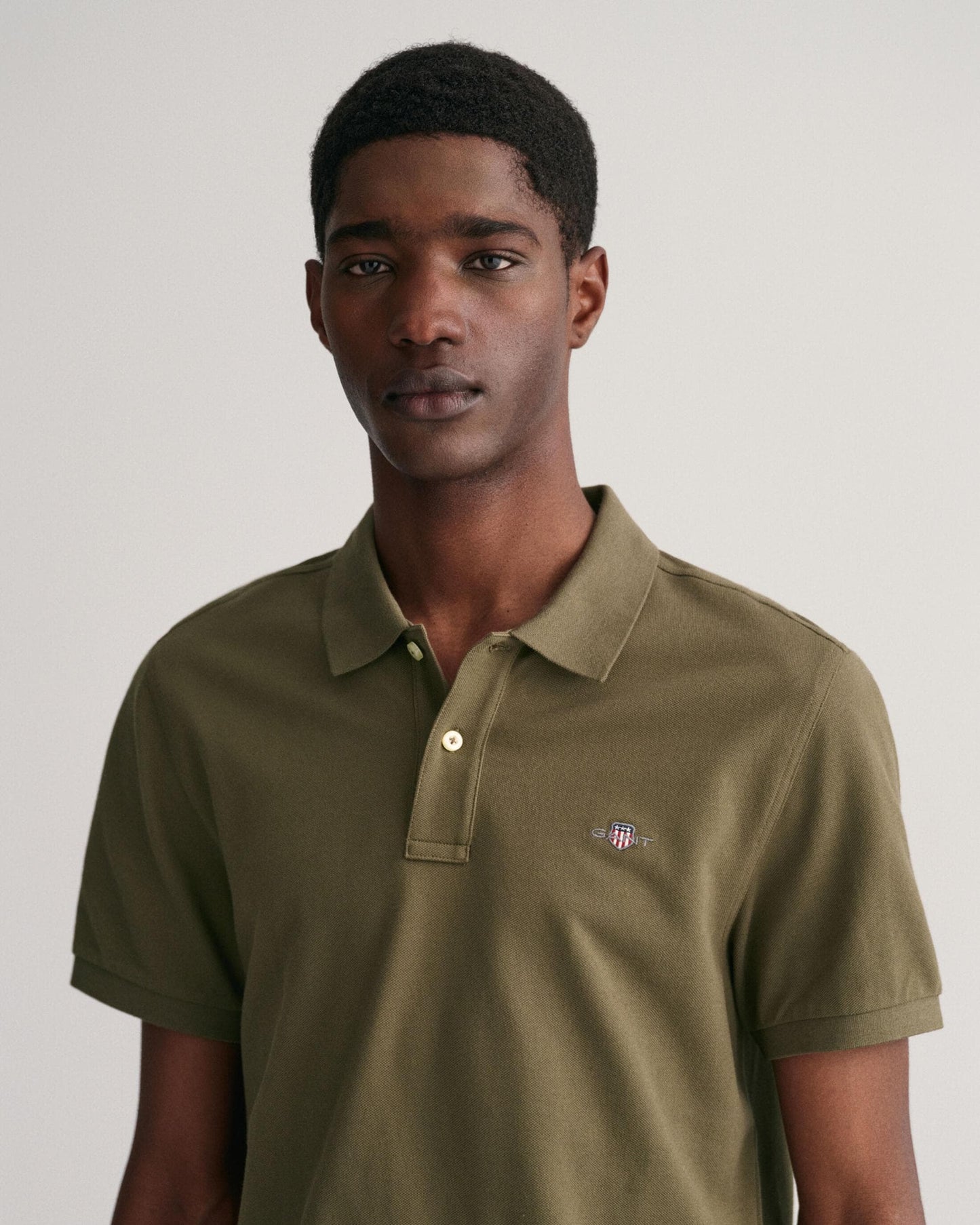 GANT Mens Regular Fit Short Sleeve Shield Logo Pique Polo - 301 Racing Green
