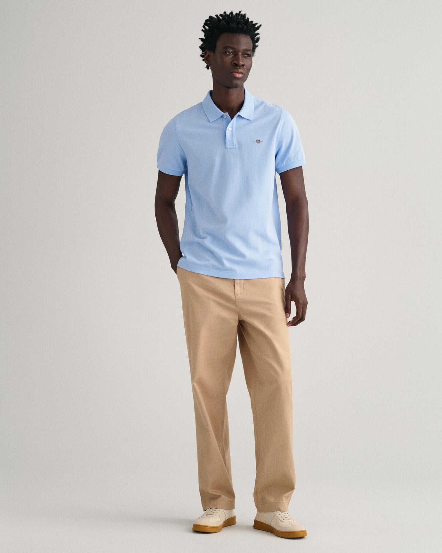GANT Mens Regular Fit Short Sleeve Shield Logo Pique Polo NOS - 468 Capri Blue