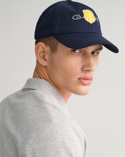 GANT Mens Slim Fit Short Sleeve Shield Logo Pique Polo - 93 Grey Melange