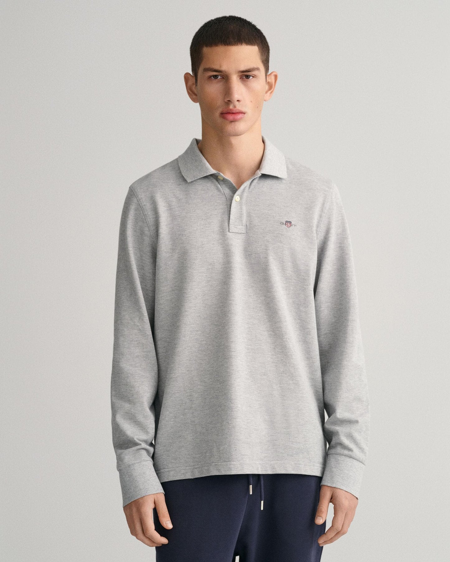 GANT Mens Regular Fit Long Sleeve Shield Logo Pique Rugger