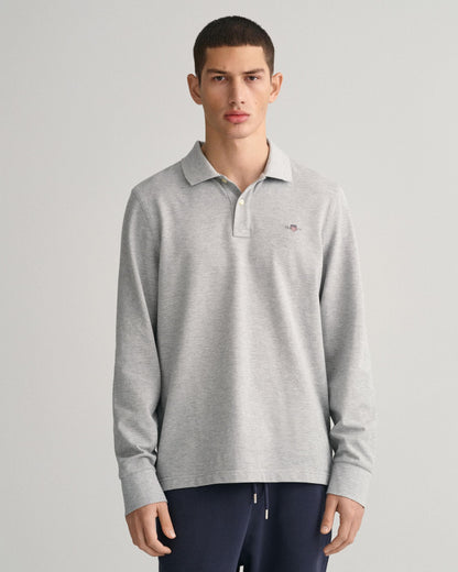 GANT Mens Regular Fit Long Sleeve Shield Logo Pique Rugger
