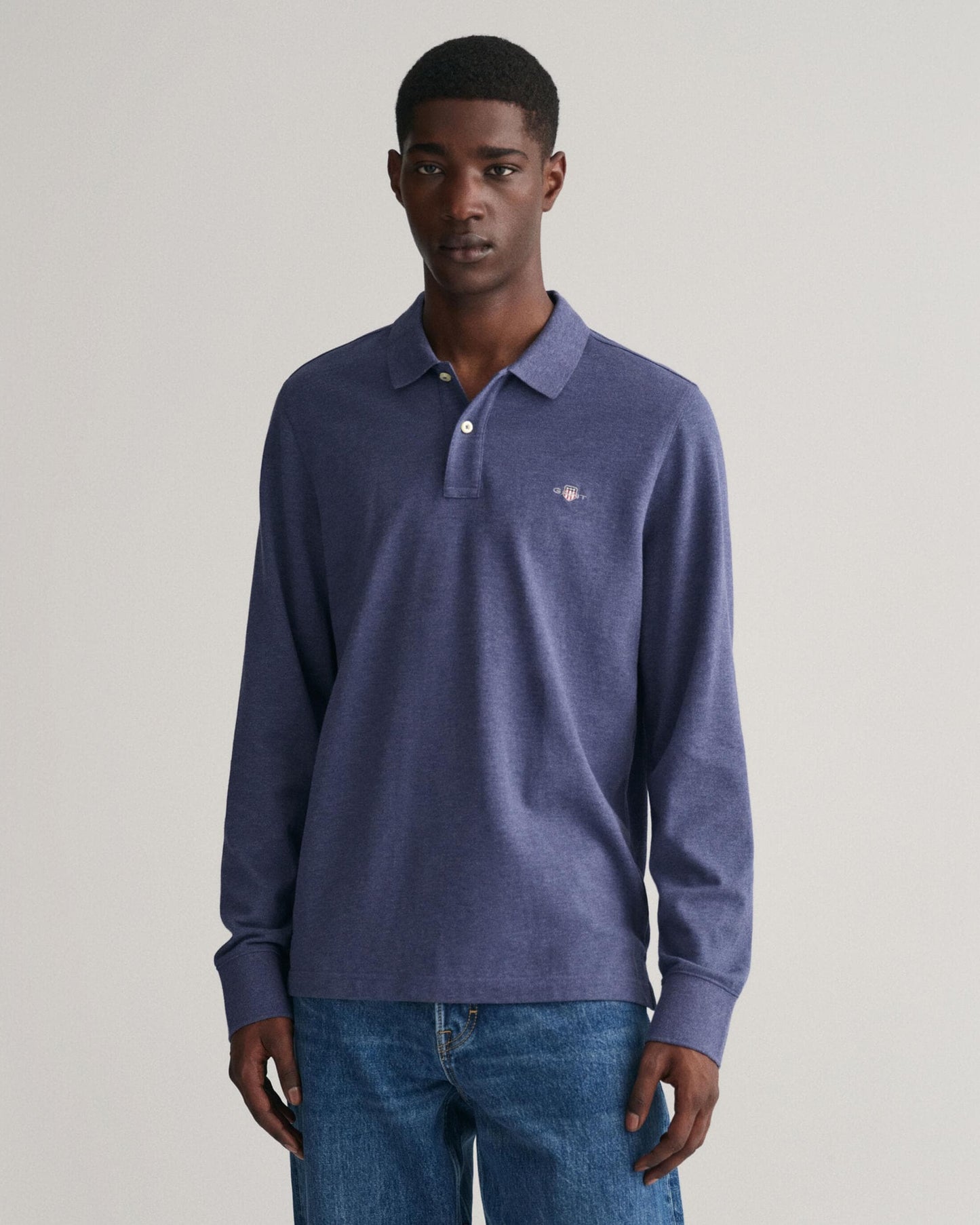 GANT Mens Regular Fit Long Sleeve Shield Logo Pique Rugger