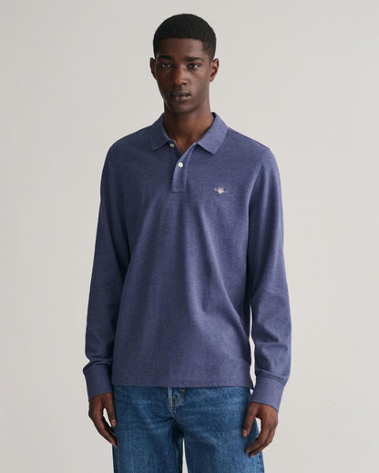 GANT Mens Regular Fit Long Sleeve Shield Logo Pique Rugger