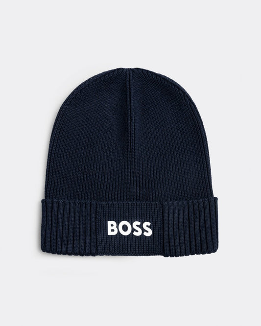 BOSS Green Asic-X Mens Beanie - Dark Blue 402
