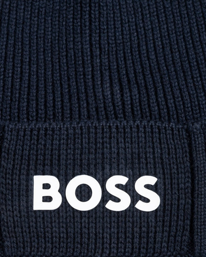 BOSS Green Asic-X Mens Beanie - Dark Blue 402