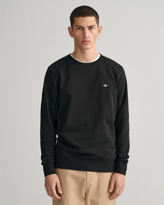 GANT Mens Regular Fit Shield Logo Crew Neck Sweatshirt