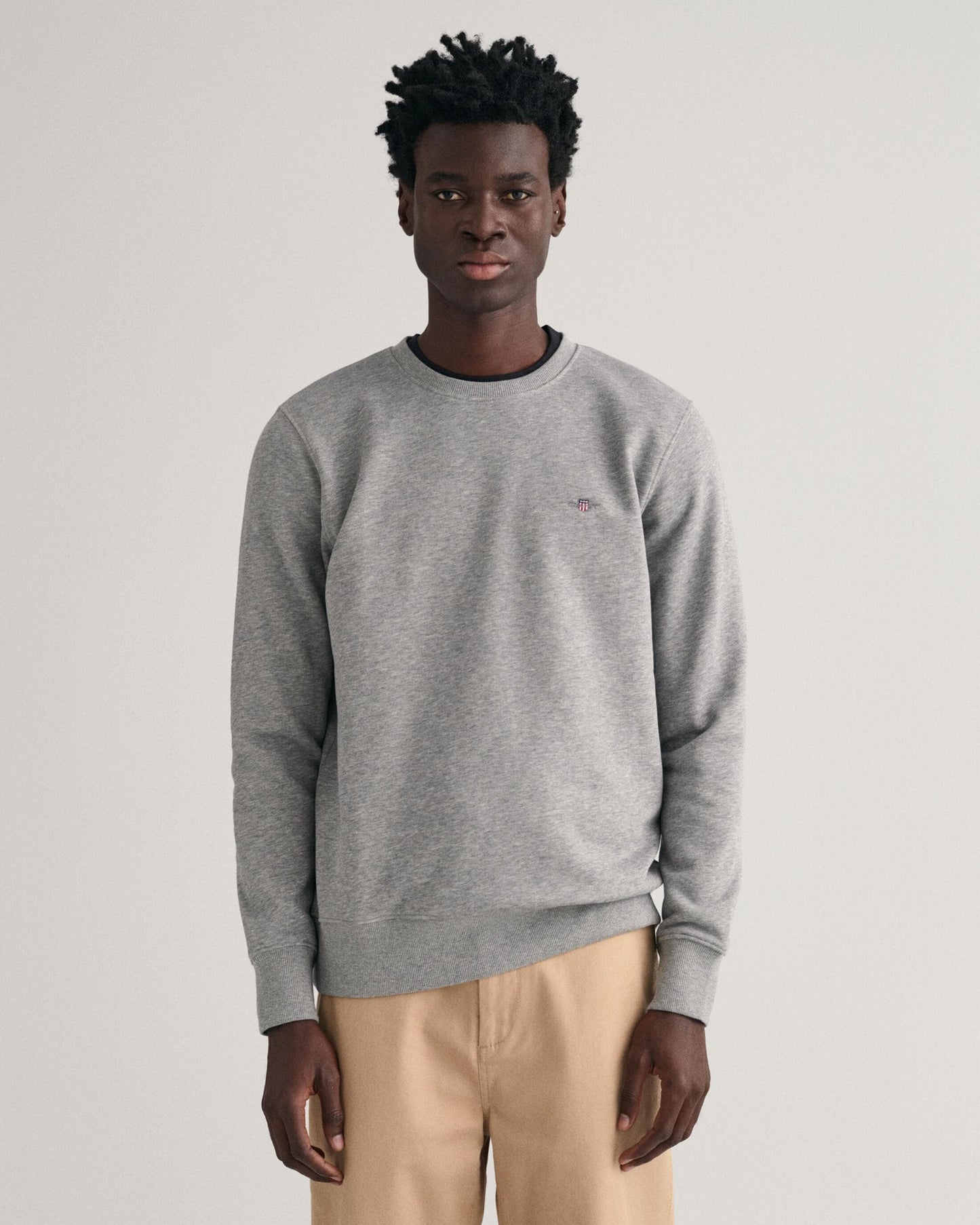 GANT Mens Regular Fit Shield Logo Crew Neck Sweatshirt