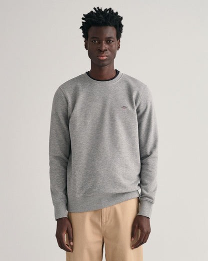 GANT Mens Regular Fit Shield Logo Crew Neck Sweatshirt