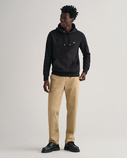 GANT Mens Regular Fit Shield Logo Pullover Hoodie - 5 Black