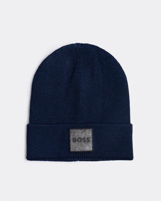 BOSS Orange Foxxy Mens Beanie - Dark Blue 404