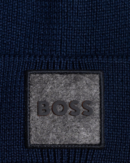 BOSS Orange Foxxy Mens Beanie - Dark Blue 404