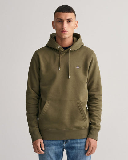 GANT Mens Regular Fit Shield Logo Pullover Hoodie