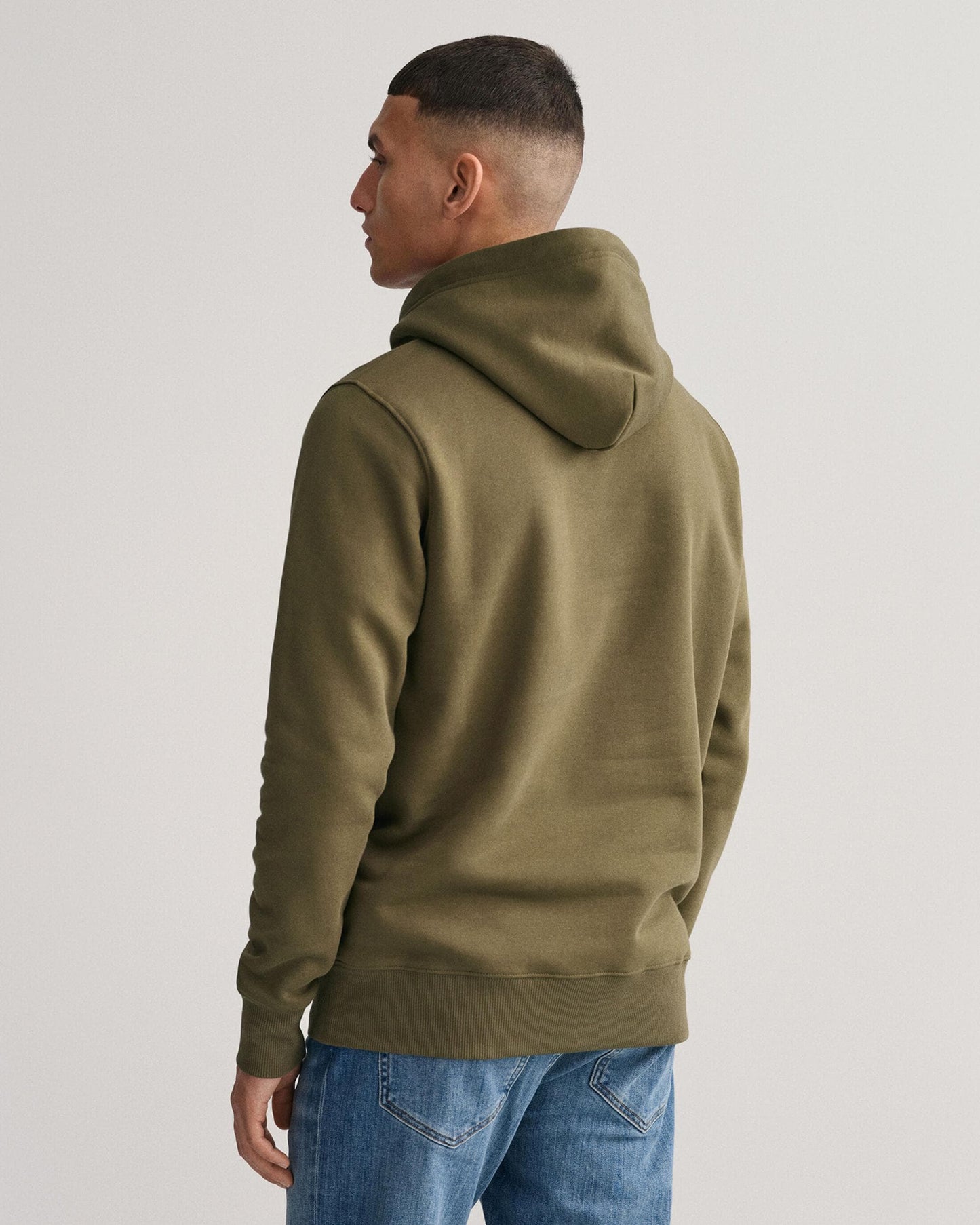 GANT Mens Regular Fit Shield Logo Pullover Hoodie - 301 Racing Green