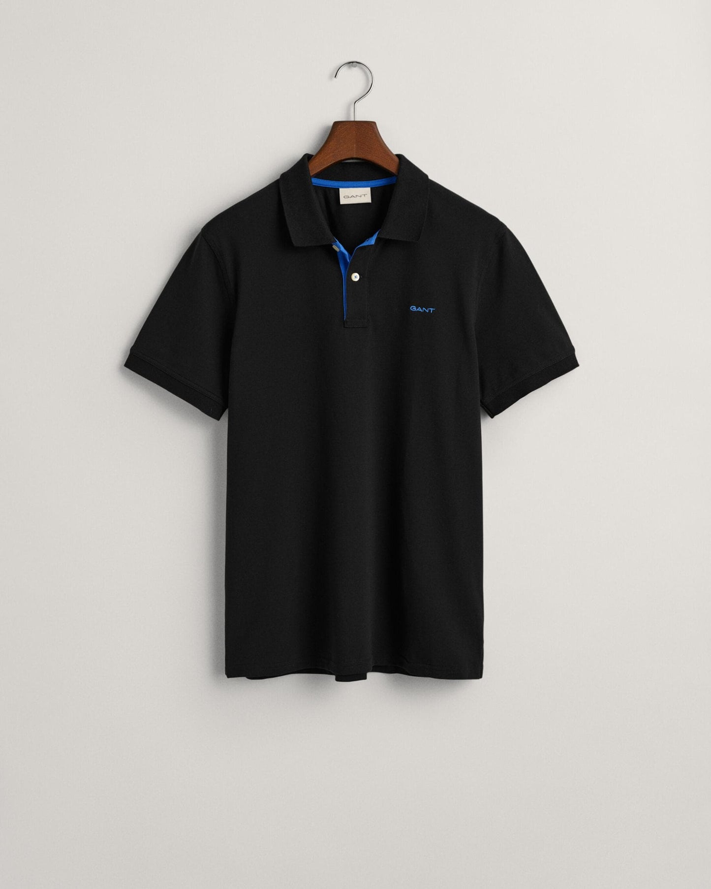 GANT Regular Fit Short Sleeve Contrast Pique Rugger - 5 Black