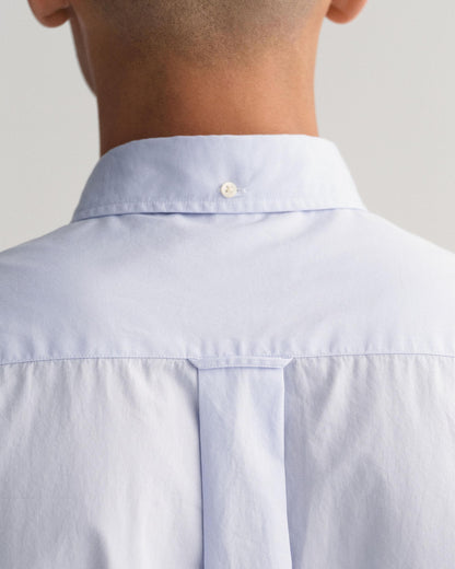 GANT Mens Regular Fit Long Sleeve Poplin Shirt - 455 Light Blue