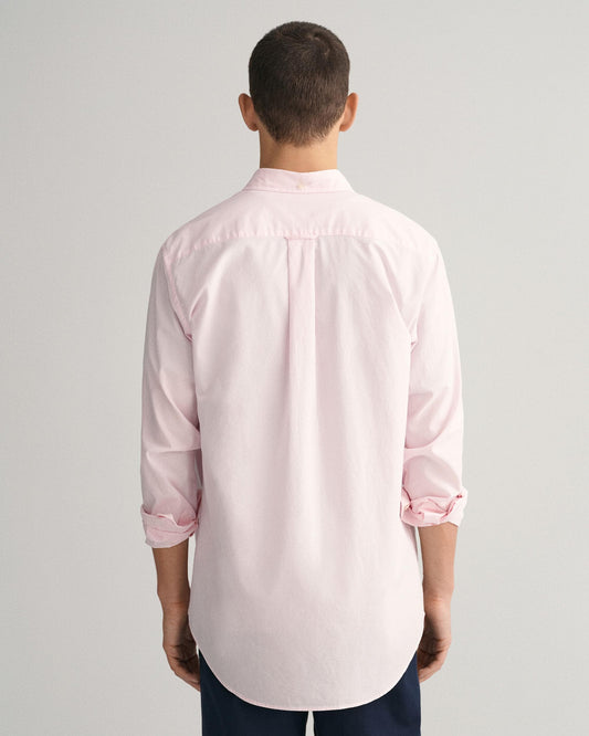 GANT Mens Regular Fit Long Sleeve Poplin Shirt - 662 Light Pink