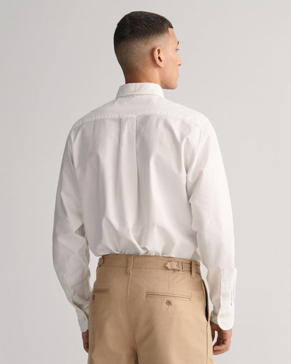 GANT Mens Regular Fit Long Sleeve Oxford Shirt - 110 White