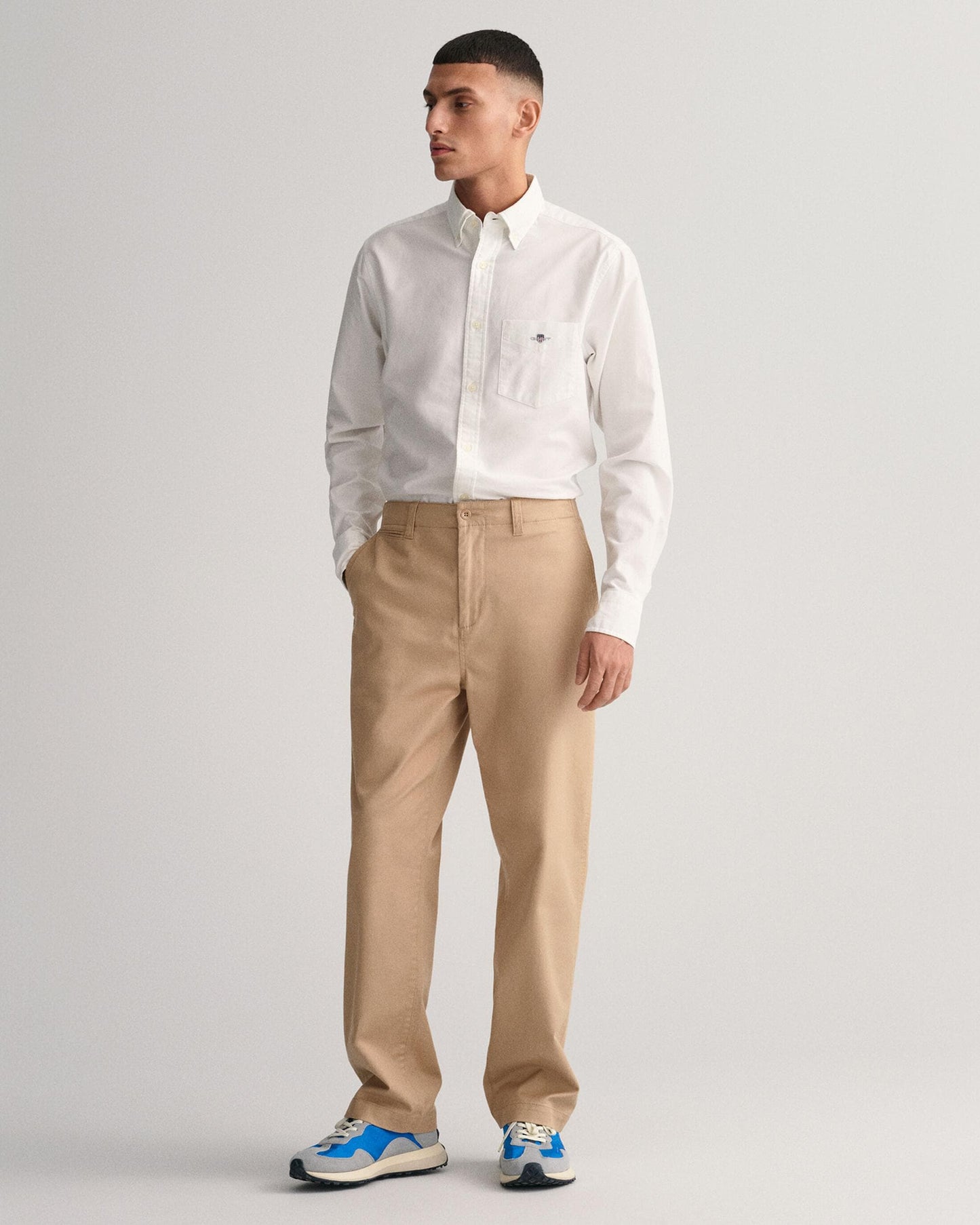 GANT Mens Regular Fit Long Sleeve Oxford Shirt - 110 White