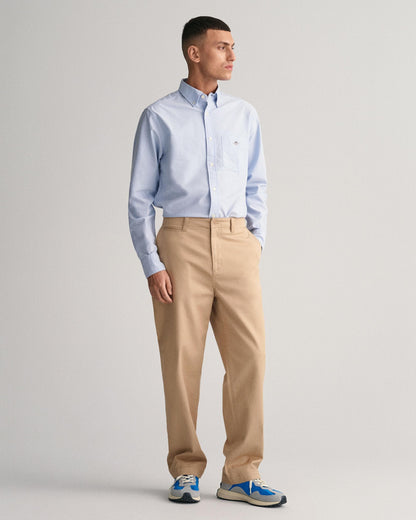 GANT Mens Regular Fit Long Sleeve Oxford Shirt - 455 Light Blue